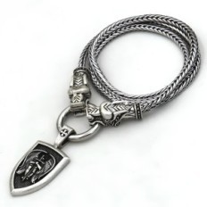 Pendentif pour hommes avec pendentif en chaîne Archange michał 60 cm