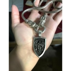 Ciondolo da uomo con pendente a catena Arcangelo Michał 60 cm