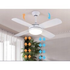 Ventilatori a soffitto con LED 107 cm, controllo dall'applicazione, 6 velocità