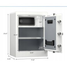 Veilig en slot RPNB Deluxe Home met Digital 80L-toetsenbord, wit