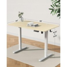 Uma mesa de pé com um ajuste de altura elétrica ergear, 122 x 61 cm
