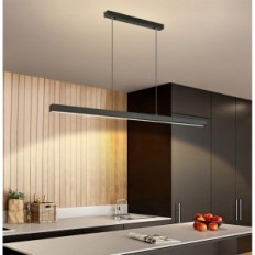 Lampa wisząca SENFAY LED 52 W 150cm z pilotem, czarna