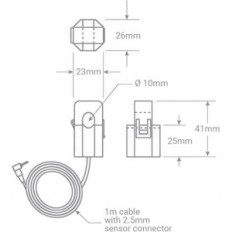 Mètre d'électricité 3 phases Emporia 50a