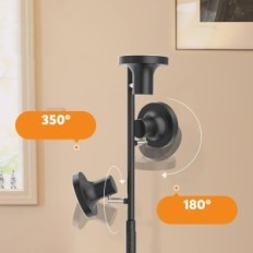 Lâmpada de piso dimmable SIBILLE 36W 2500LM LED 2700K-6500K Preto