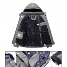 Men's Winter Jacket Kefitevd Waterproof with Detachable Light Grand Ritch L