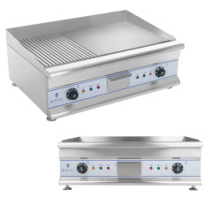 Gril double grand rainuré 75 cm