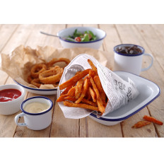 Papel de pergaminho para lanches quentes substitui o jornal 250x350mm 500pcs. Hendi 678107