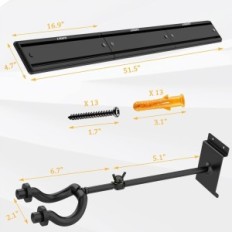 Aluminijski držač zida za vodovode za 5 gitara