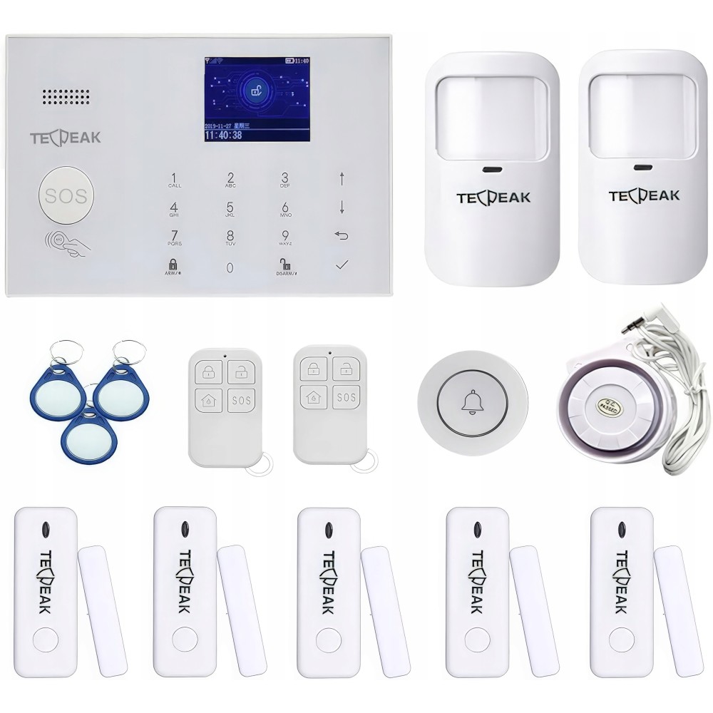 Tecpeak Alarm System Kompletné Domov Ochrana GSM WiFi