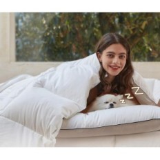 Piumone con oca DWR Puch, Doppio piumino 4 stagioni 220x240cm, bianco