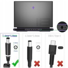 Caricabatterie per Dell 330W 19,5 V 16.92A Gan AC, cavo di alimentazione del computer portatile