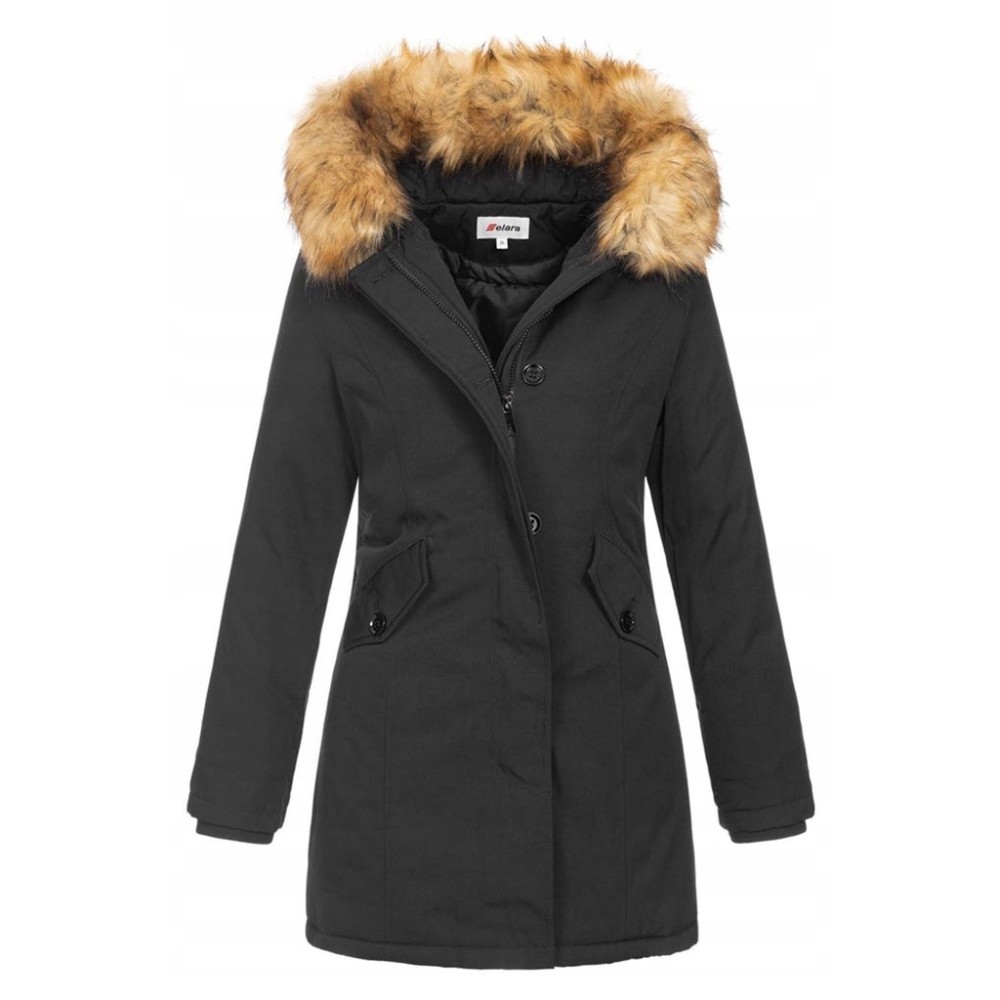 Women's Winter Park Elara med hætte, sort, 36, s