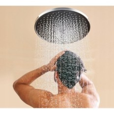 Aual Douched Shower Set, met hoogteaanpassing 1-1.39 m, Chrome