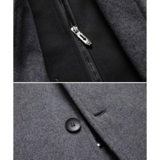 Abrigo de lana para hombres Ktwolena, Gray, XXL