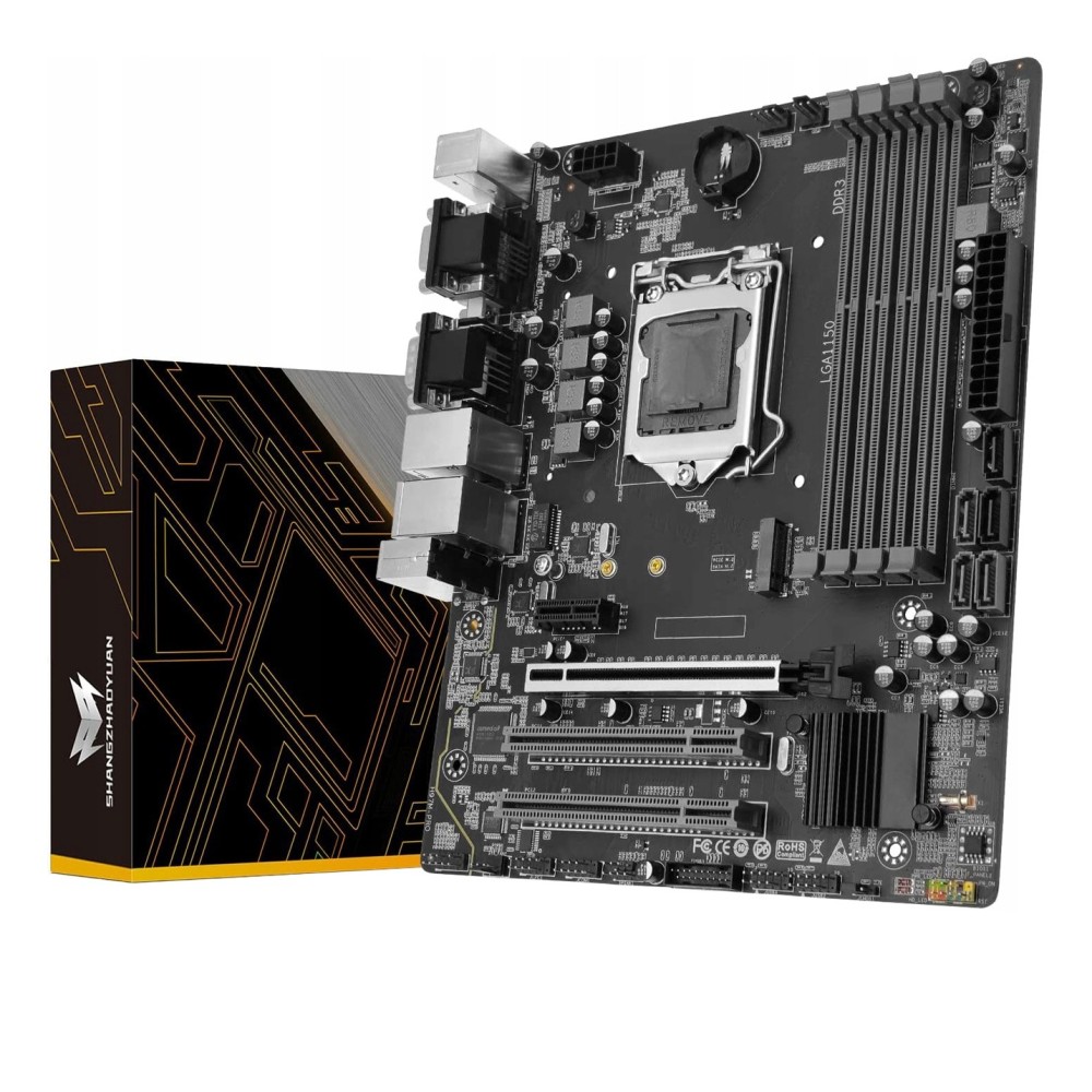 Shangzhaoyuan H97M PRO-bord, Micro ATX, DDR3, Intel H97