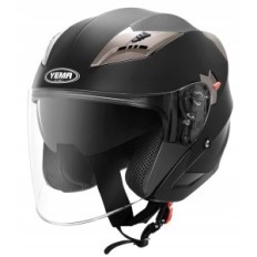 Casque de moto YEM-YM-627, ECE avec viseur, noir mat, XL 61-62cm