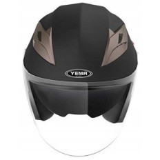 Motociklų šalmas Yema YM-627, ECE su vaizdo ieškikliu, juoda matinė, XL 61-62cm