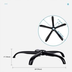 Metalen basis van Mart Marter stoelen, meer dan 200 kg, zwart, 70 cm