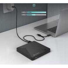 Drive Externo Blu-ray DVD YottaMaster P CD04-BK, 100GB, Preto