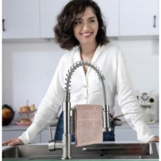 G8101bn di Dayone G8101bn rubinetto da cucina, ruotato di 360 °, acciaio inossidabile, argento