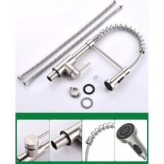 G8101bn di Dayone G8101bn rubinetto da cucina, ruotato di 360 °, acciaio inossidabile, argento