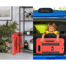 Cochecito de cochecito plegable Spkhtor, hasta 220 kg, rojo