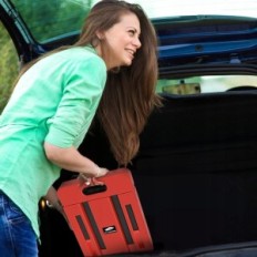 Passeggino pieghevole Spacekeeper Spkhtor, fino a 220 kg, rosso