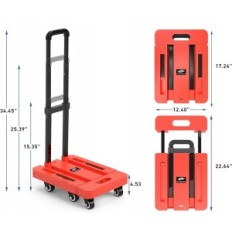 Folding klapvogn bagage Spacekeeper Spkhtor, op til 220 kg, rød