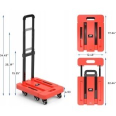 Folding barnevogn Bagasje spacerkeeper spkhtor, opptil 220 kg, rød