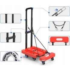 Folding klapvogn bagage Spacekeeper Spkhtor, op til 220 kg, rød