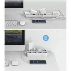 Power Strip Tessan TS-304 8 Sockets + 3 USB 2 M, 3600 W, Vit