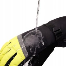 Women's ski gloves Kineed S TouchScreen waterproof, yellow