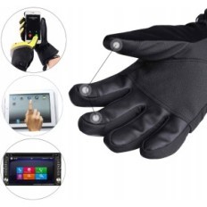 Női síkesztyű Mineed s Touchscreen vízálló, sárga