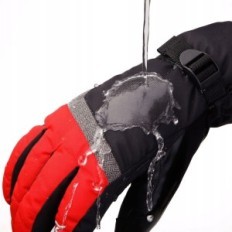 Damenski Handschuhe KINEDA S Touchscreen wasserdicht, rot