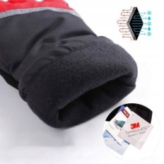 Guantes de esquí para mujer Kineda S Pscreen impermeable, rojo