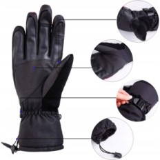 Guantes de esquí para mujer Kineda S Pscreen impermeable, rojo