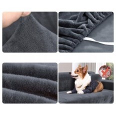 L-formet WiPar Sofa Case, 4-Person, Mørkegrå