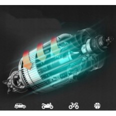 Aicharinic Electric kompressor, 5000 mAh, 150 psi, LCD og LED-belysning