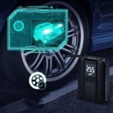 Aicharinic Electric Compressor, 5000 MAH, 150 PSI, LCD i LED rasvjeta