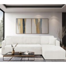 Cheelzen W6796 SOF pokriva, kauč na raspršavanjem u L, 2,3x2,3x0,8m, bijeli