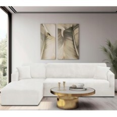 Cheelzen W6796 Sof Cover, Sofá ColchaLead em L, 2,3x2,3x0,8 milhões