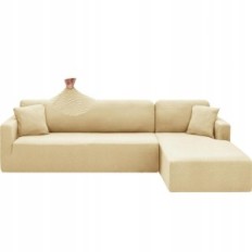Chelzen Sofa-sprei, Sofa-sprei in L, 2,3x23x0.8m, Beige