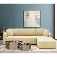 Chelzen Sofa-sprei, Sofa-sprei in L, 2,3x23x0.8m, Beige