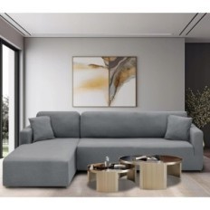 Chelzen καναπέδες Κρεβάτι, Καναπές Κρεβάτι σε L, 2,3x2,3x0,8m, φωτεινό γκρι