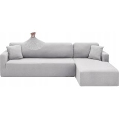 Chelzen-Sofa-Bettdecke, Sofa-Bettdecke in L, 2,3x3,1x0,8m, silbergrau