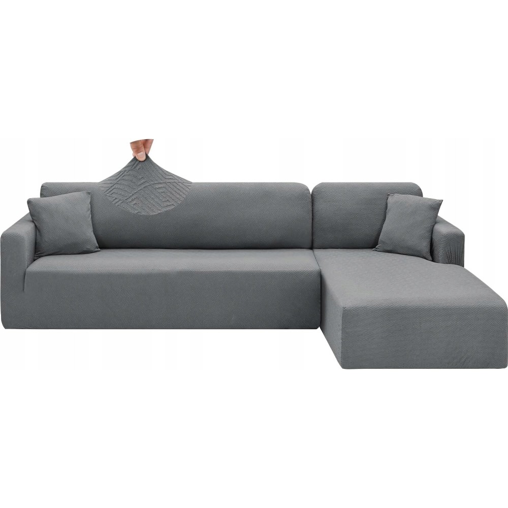 Chelzen Sofa Sengetæppe, Sofa Sengetæppe i L, 2,3x3.1x0,8m, lyse grå
