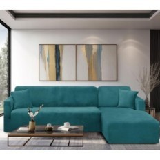 Chelzen bäddsoffa, bäddsoffa i l, 1,85x2,3x0,8m, påfågelblå