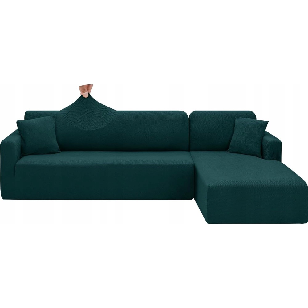 Chelzen Sofa-sprei, bank in L, 1,85x23x0.8m, groen groen
