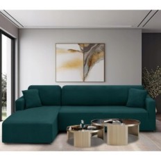 Chelzen sovesofa sengeteppe, sofa i L, 1,85x2,3x0.8m, Greeny Green