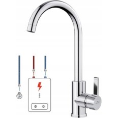 Rubinetto a bassa pressione per il riscaldatore dell'acqua Aralare, ottone cromato